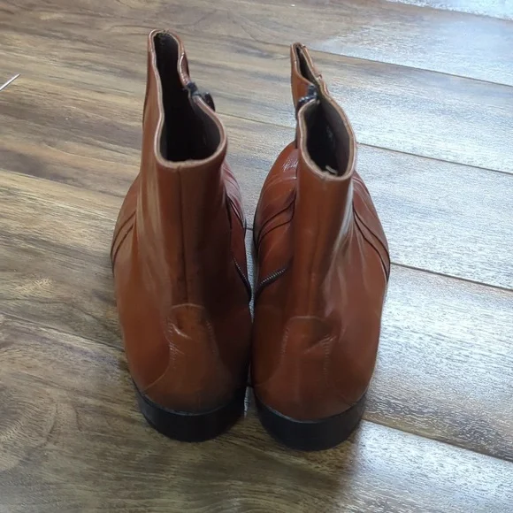 Florsheim Sorrento Pointed Toe Brown Leather Ankle Boots 10.5 D - Picture 6 of 11